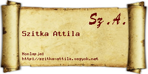 Szitka Attila névjegykártya