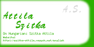 attila szitka business card